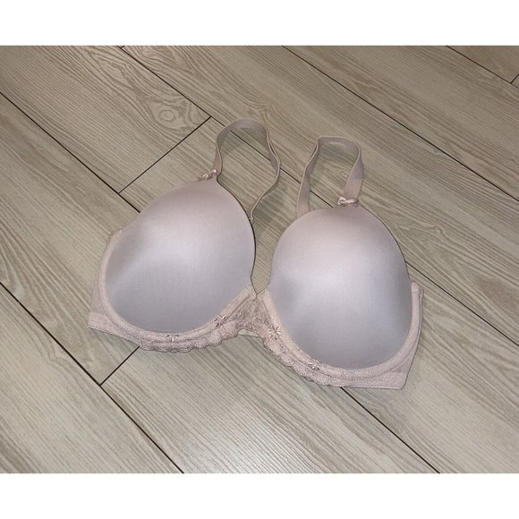 Olga 35178 Lavish Lift Bra Lightly Padded Underwire Lace Womens 36C Pink - Picture 1 of 6